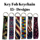 Key Fob Key Chain Fabric Wristlet Wrist Lanyard Strap