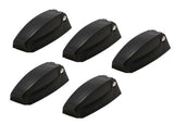 5 Pack RV Camper Black Rounded Baggage Door Catch Compartment Latch Holders