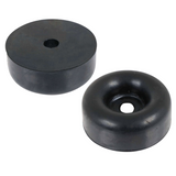 (2) 2.5" BLACK RUBBER BUMPER with 3/8" Hole for RV Trailer Door Ramp Guard Stop