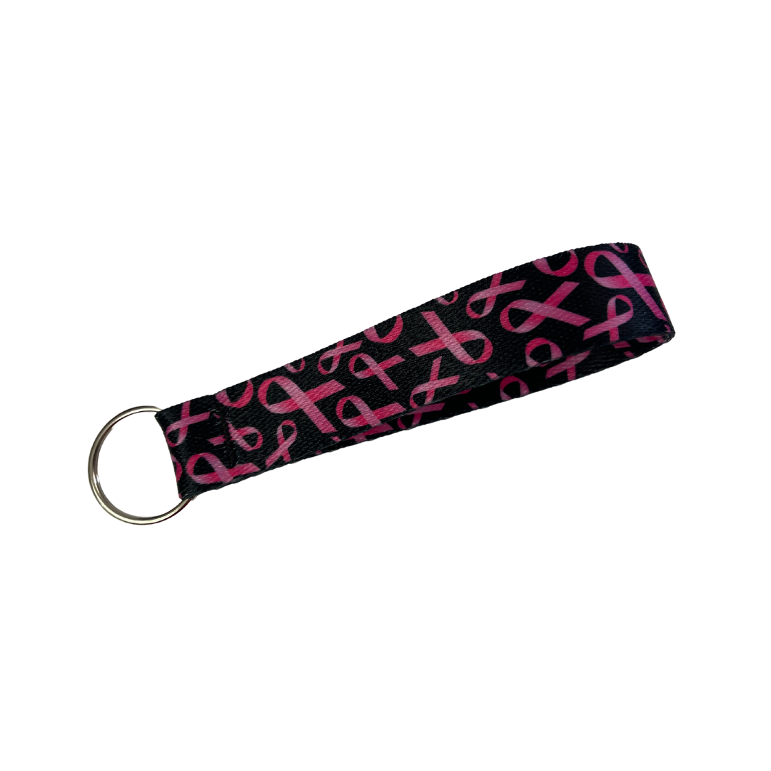Pink LV, Keychain Wristlet, handmade key fob, wrist lanyard for