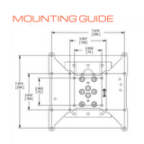 RV TV Quick Disconnect Flush Mount - 5" Wall Plate